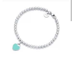 Tiffany Blue® Heart Tag Bead Bracelet in silver 4mm